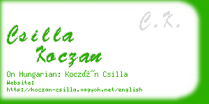 csilla koczan business card